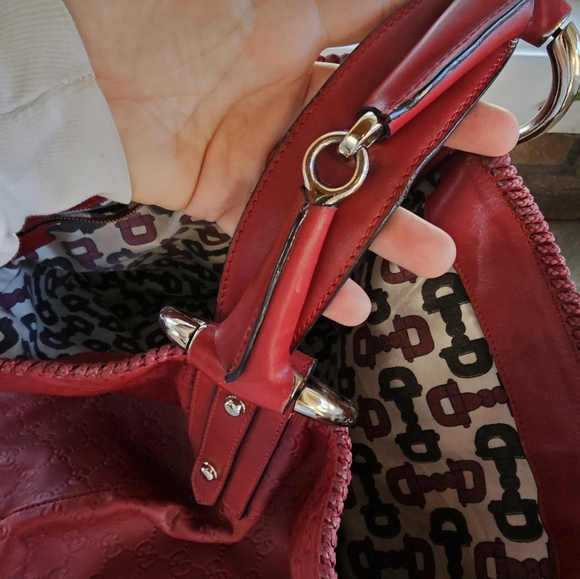 GUCCI Guccissima Large Horsebit  Hobo in Red ❤️ - Picture 15 of 16